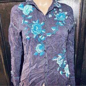 Johnny Was - Floral Embroidered Top